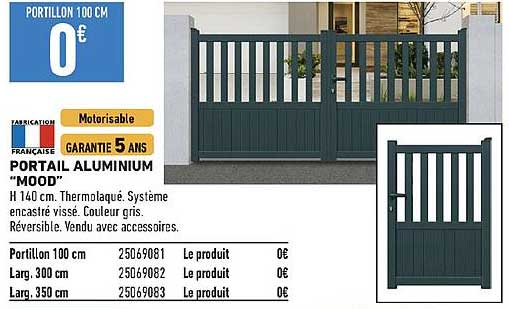 portail aluminium "mood"