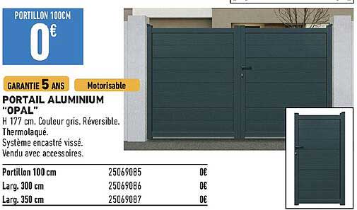 portail aluminium "opal"