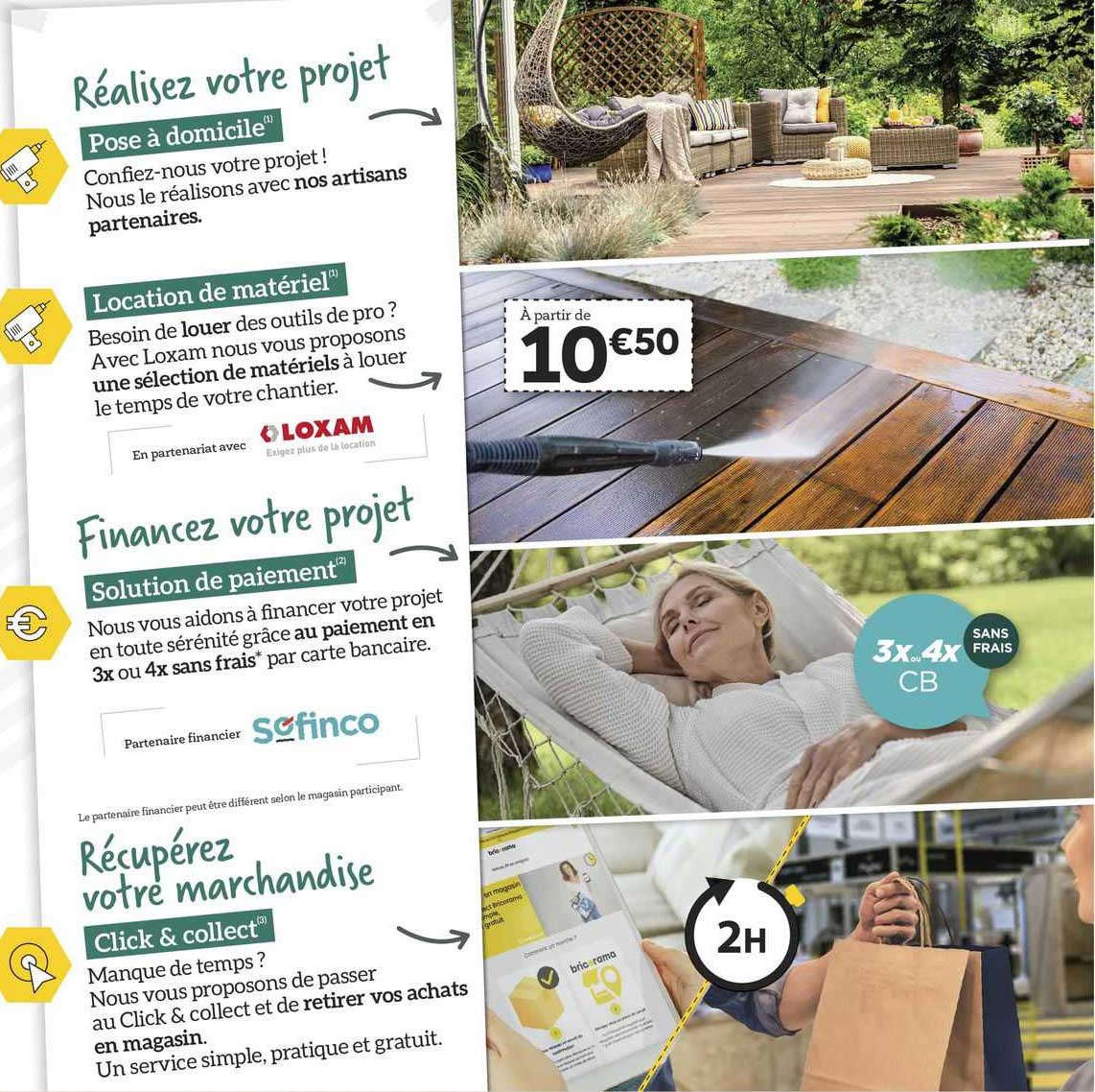 Pose à Domicile, Location De Matériel, Solution De Paiement, Click & Collect