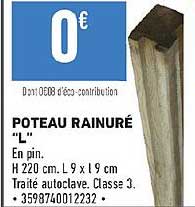 Poteau Rainuré "l"