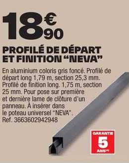 profilé de départ et finition "neva"