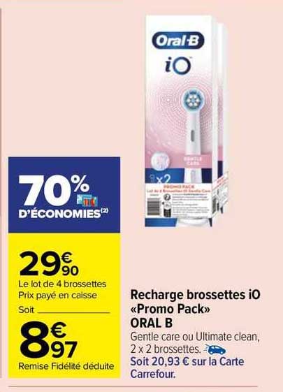 recharge brossettes iO «promo pack» oral-b