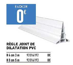 règle joint de dilatation pvc