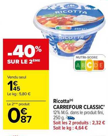 Ricotta Carrefour Classic'