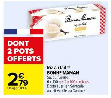 riz au lait bonne maman