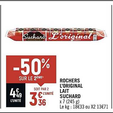 Rochers L'original Lait Suchard