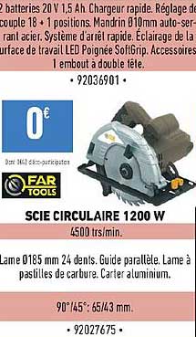 scie circulaire 1200 w far tools