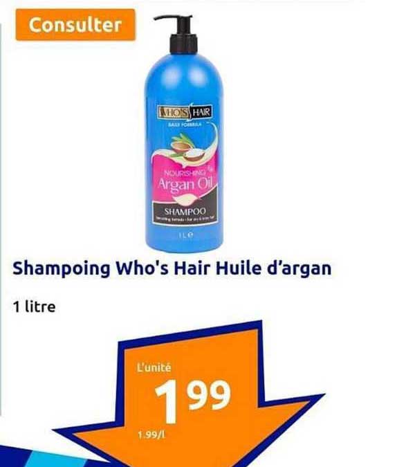 shampoing who's hair huile d'argan