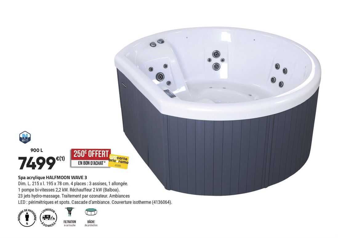 spa acrylique halfmoon wave 3