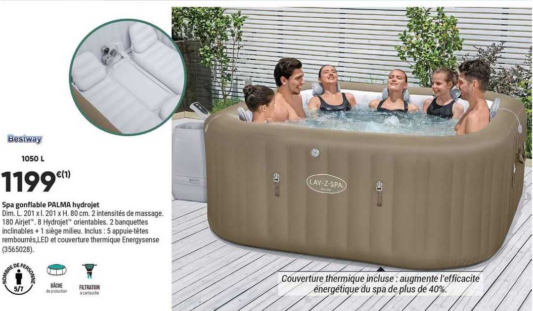 spa gonflable palma hydrojet bestway