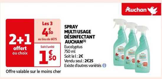 spray multi usage désinfectant auchan