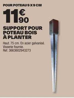 support pour poteau bois à planter