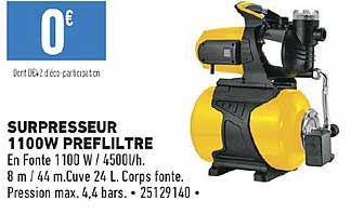 surpresseur 1100 w préfiltre