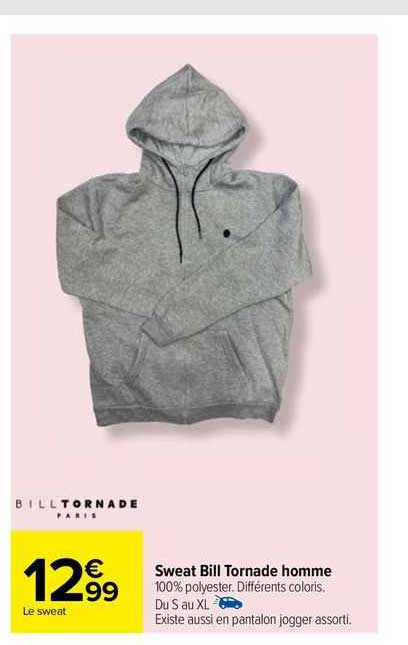 sweat bill tornade homme