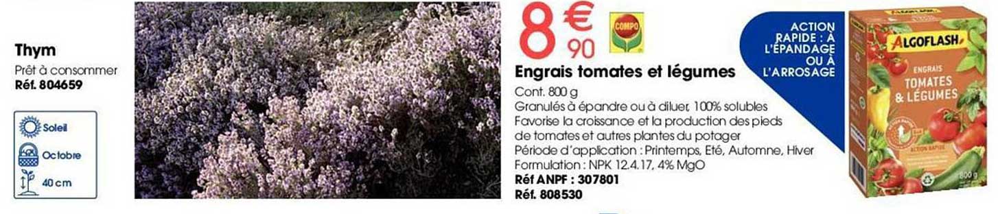 Thym, Engrais Tomates Et Légumes Compo