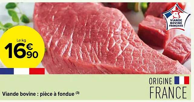 Viande Bovine : Pièce à  Fondue