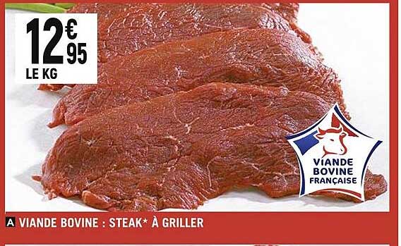 viande bovine : steak*à griller