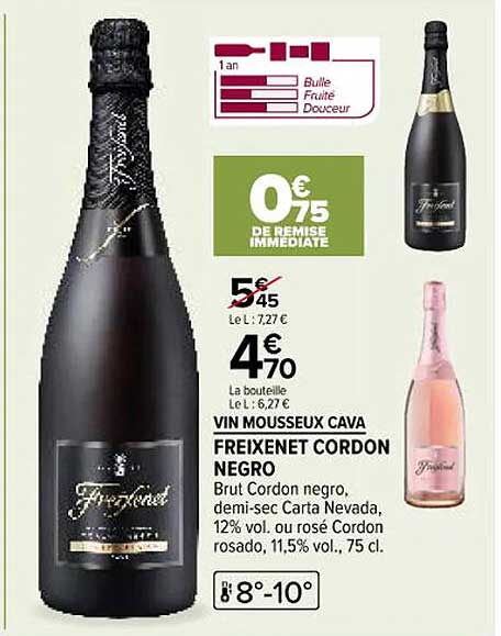 vin mousseux cava freixenet cordon negro