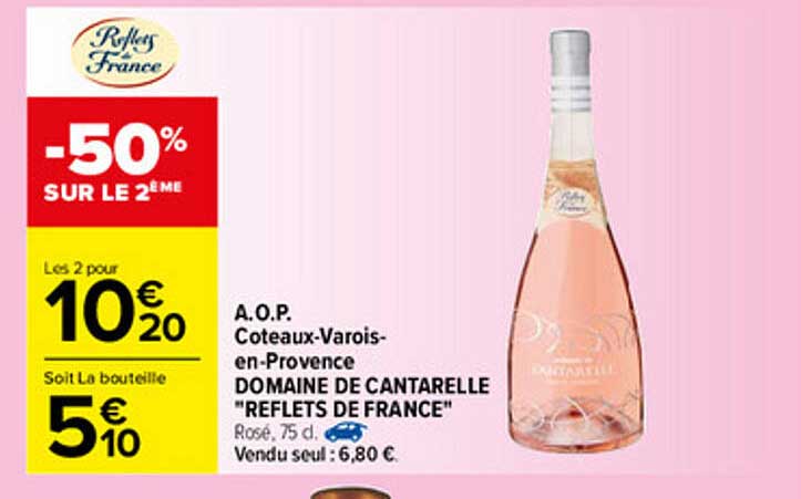 a.o.p. coteaux-varois-en-provence domaine de cantarelle "reflets de france"