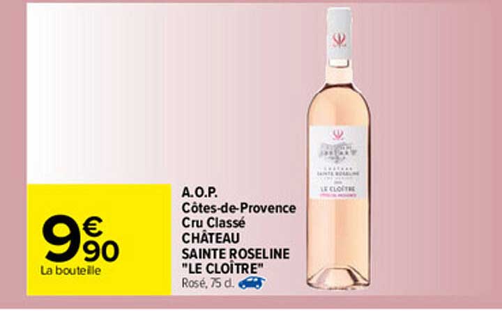 a.o.p. côtes-de-provence cru classé château sainte roseline "le cloître"