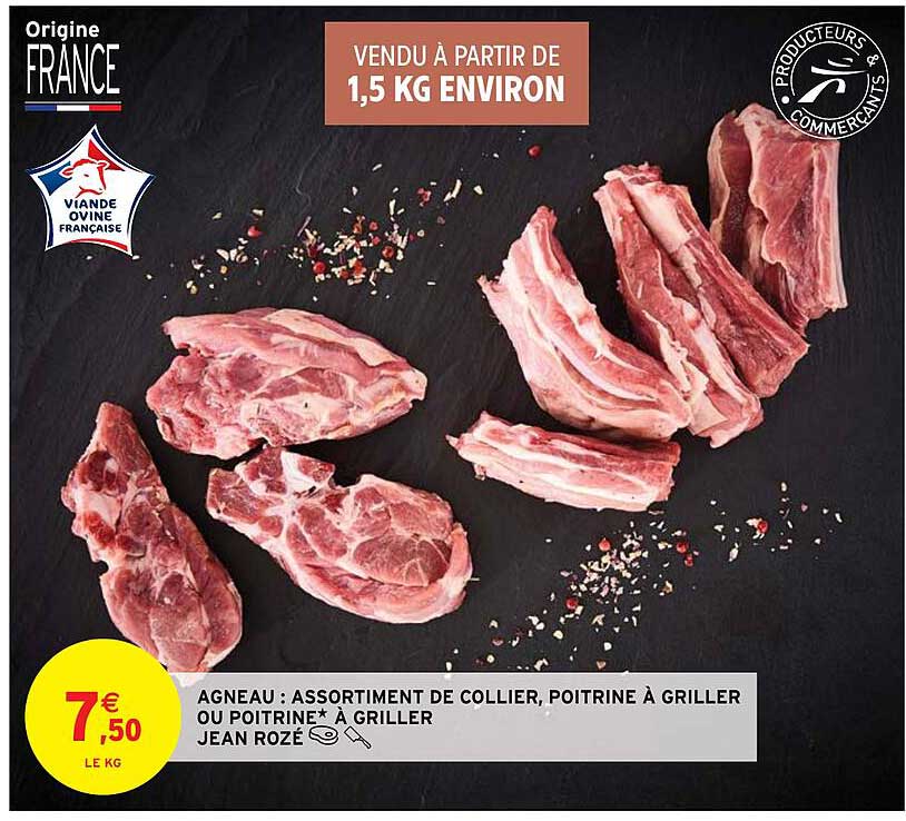 Agenau : Assortiment De Collier, Poitrine à Griller Ou Poitrine à Griller Jean Rozé