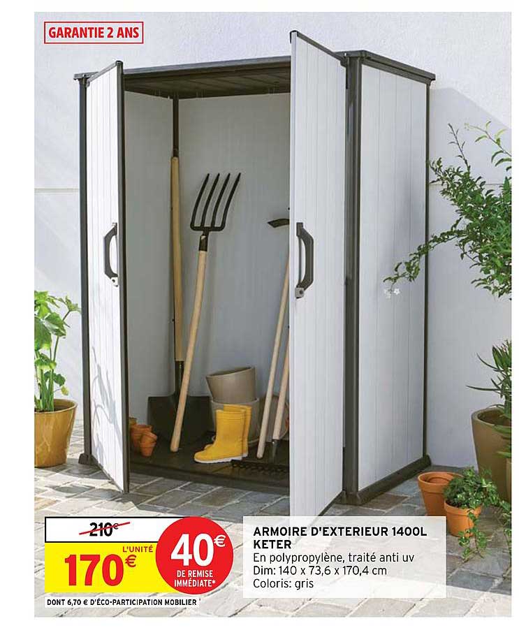 armoire d'extérieur 1400 l keter