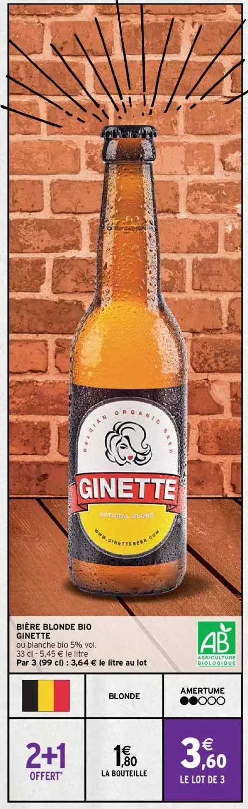 bière blonde bio ginette