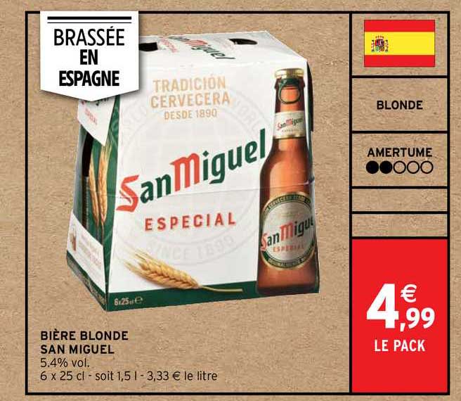 Bière Blonde San Miguel