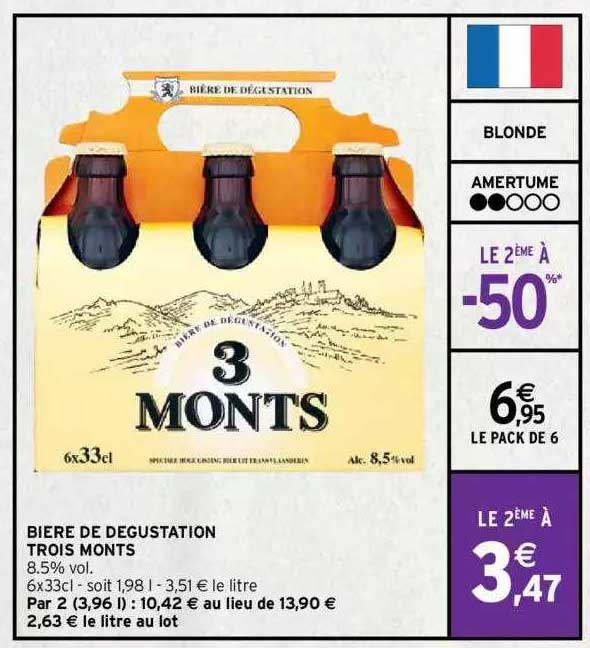 bière de dégustation trois monts