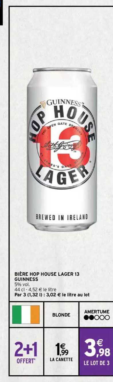 bière hop house lager 13 guinness