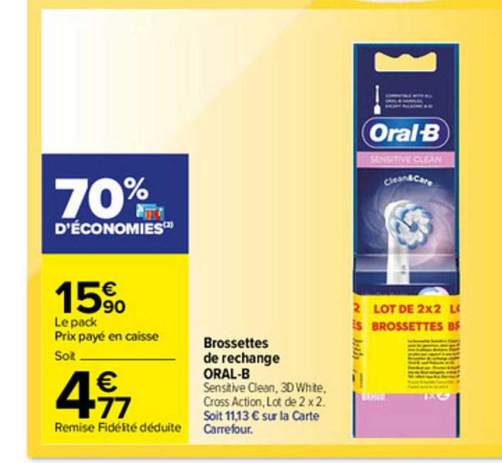 brossettes de rechange oral-b