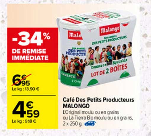 café des petits producteurs malongo