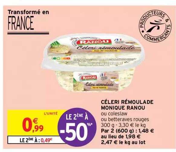 céleri rémoulade monique ranou le 2ème à -50%