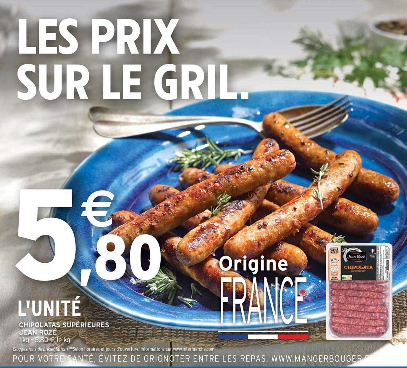 chipolatas supérieures jean rozé