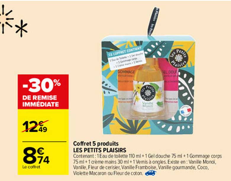 coffret 5 produits les petits plaisirs