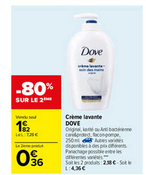 crème lavante dove