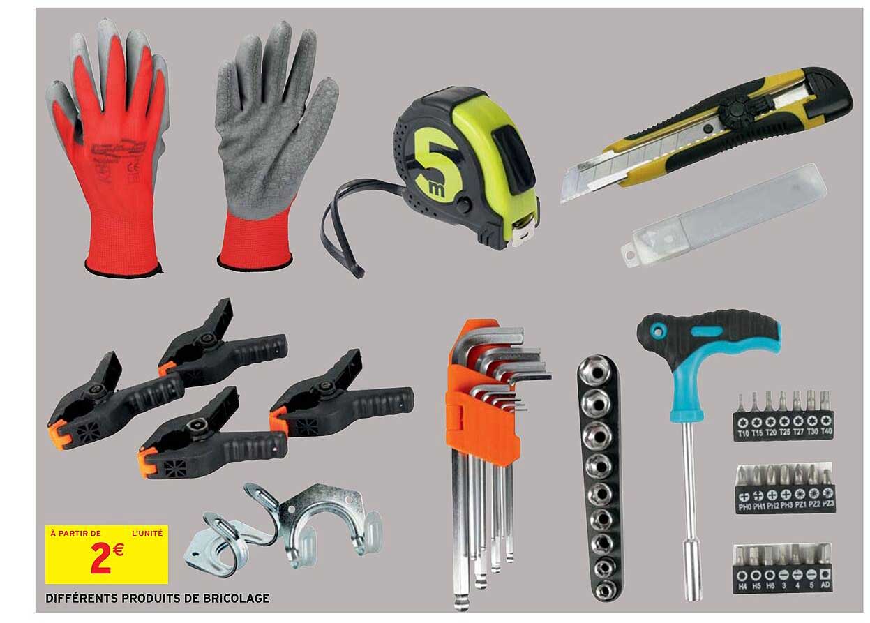 différents produits de bricolage