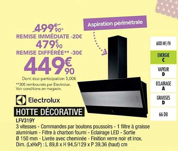 electrolux hotte décorative