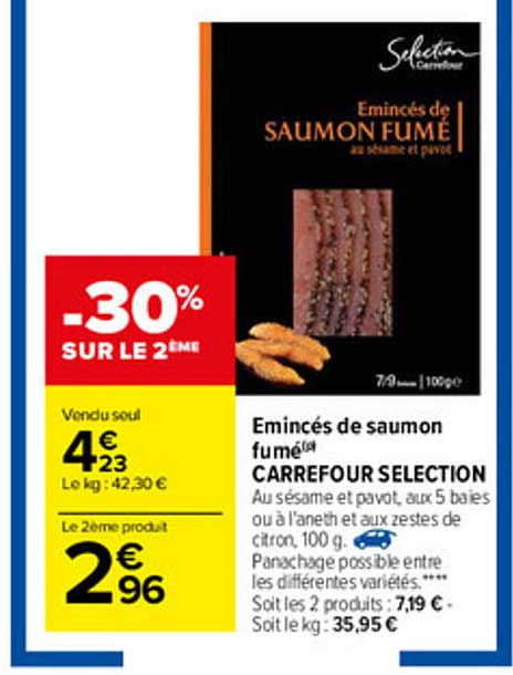 Emincés De Saumon Fume Carrefour Selection