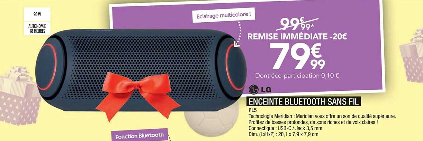 Enceinte Bluetooth Sans Fil Lg