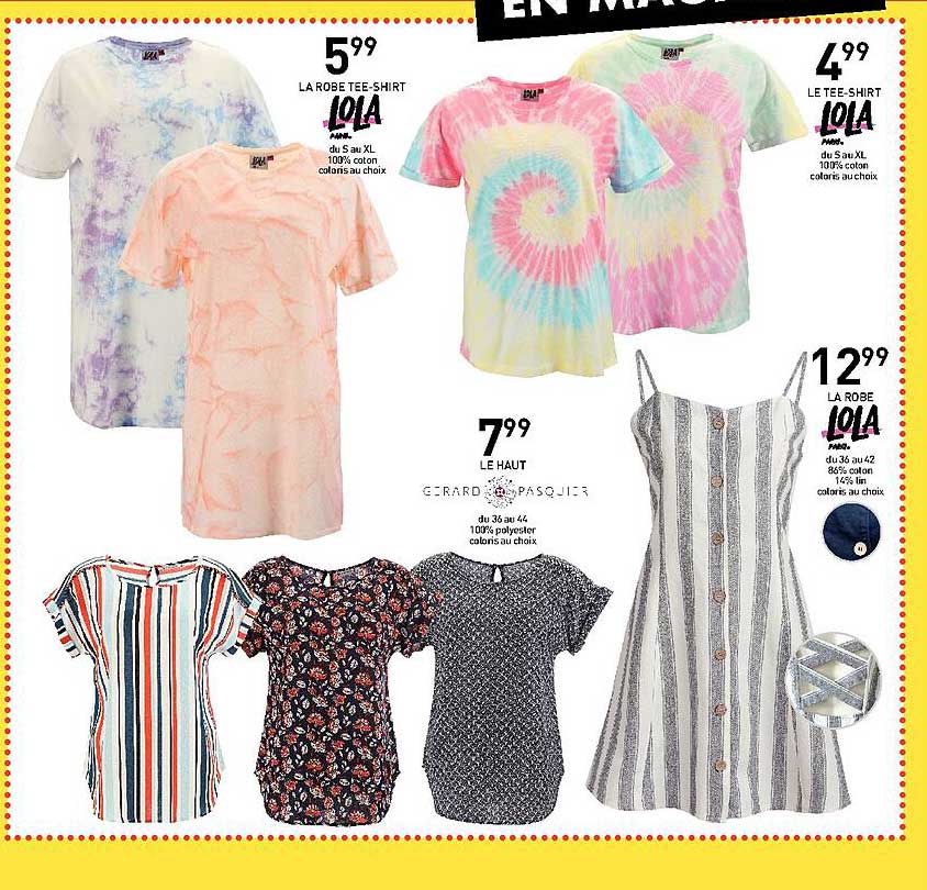 la robe tee-shirt, le haut , le tee-shirt lola