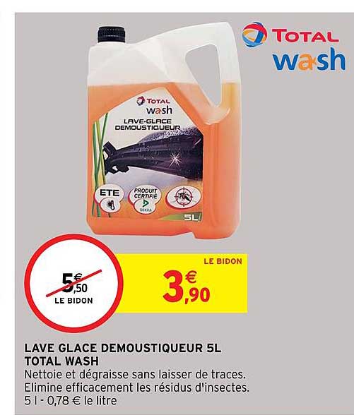 lave glace démoustiquer 5l total wash