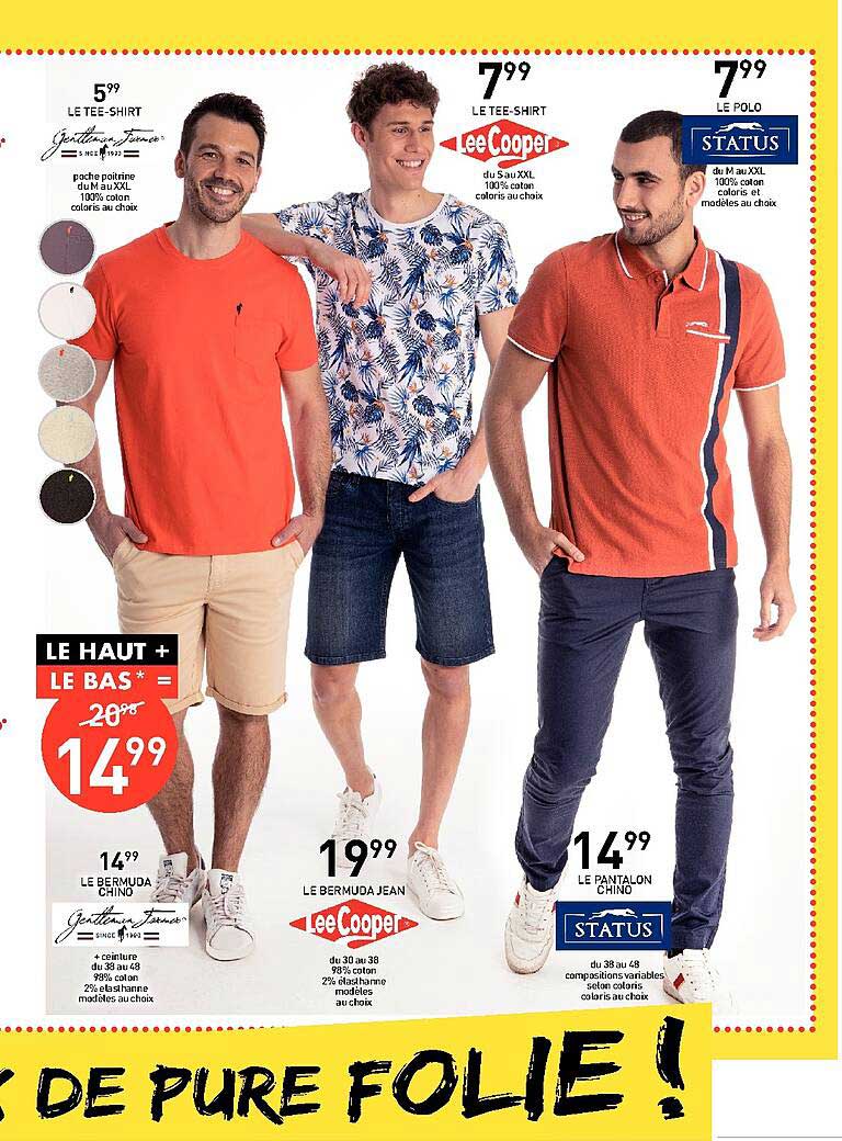 le tee-shirt, le tee shirt lee cooper, le polo stratus