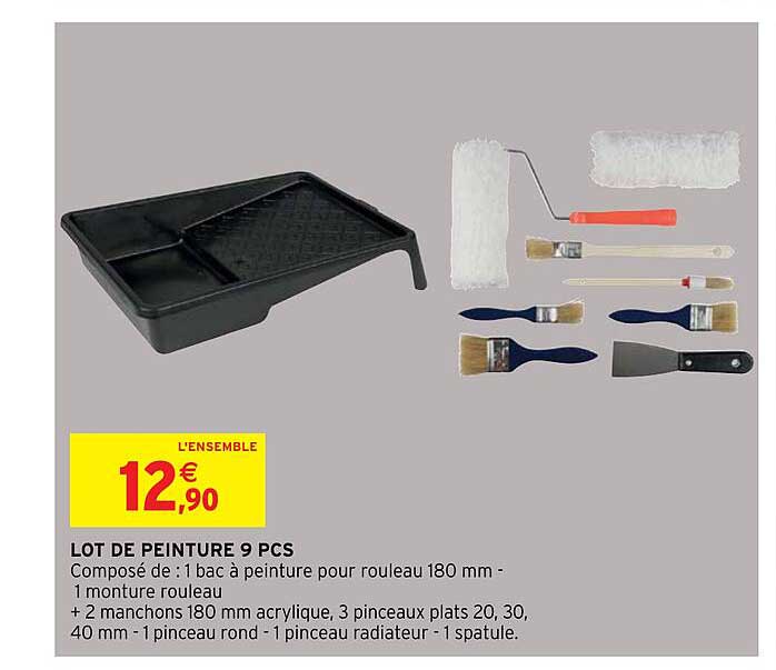 lot de peinture 9 pcs