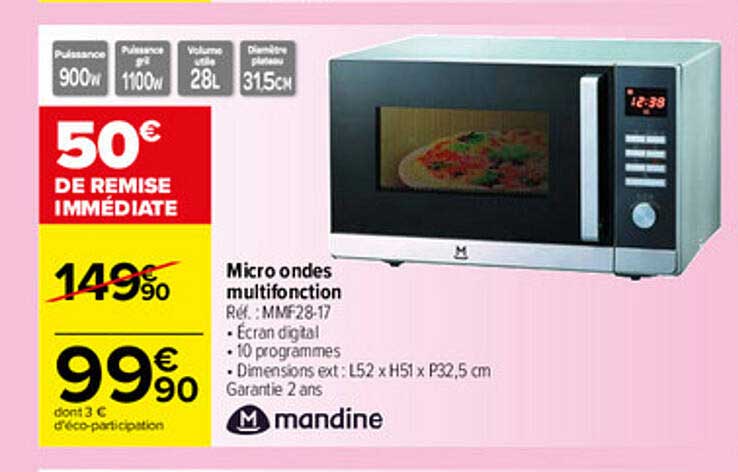 micro ondes multifonction mandine