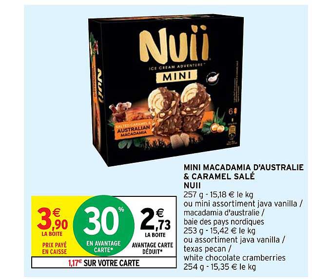 mini macadamia d'australie & caramel salé nuii