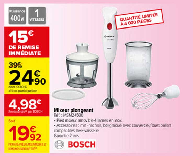 Mixeur Plongeant Bosch