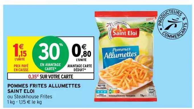 pommes frites allumettes saint eloi