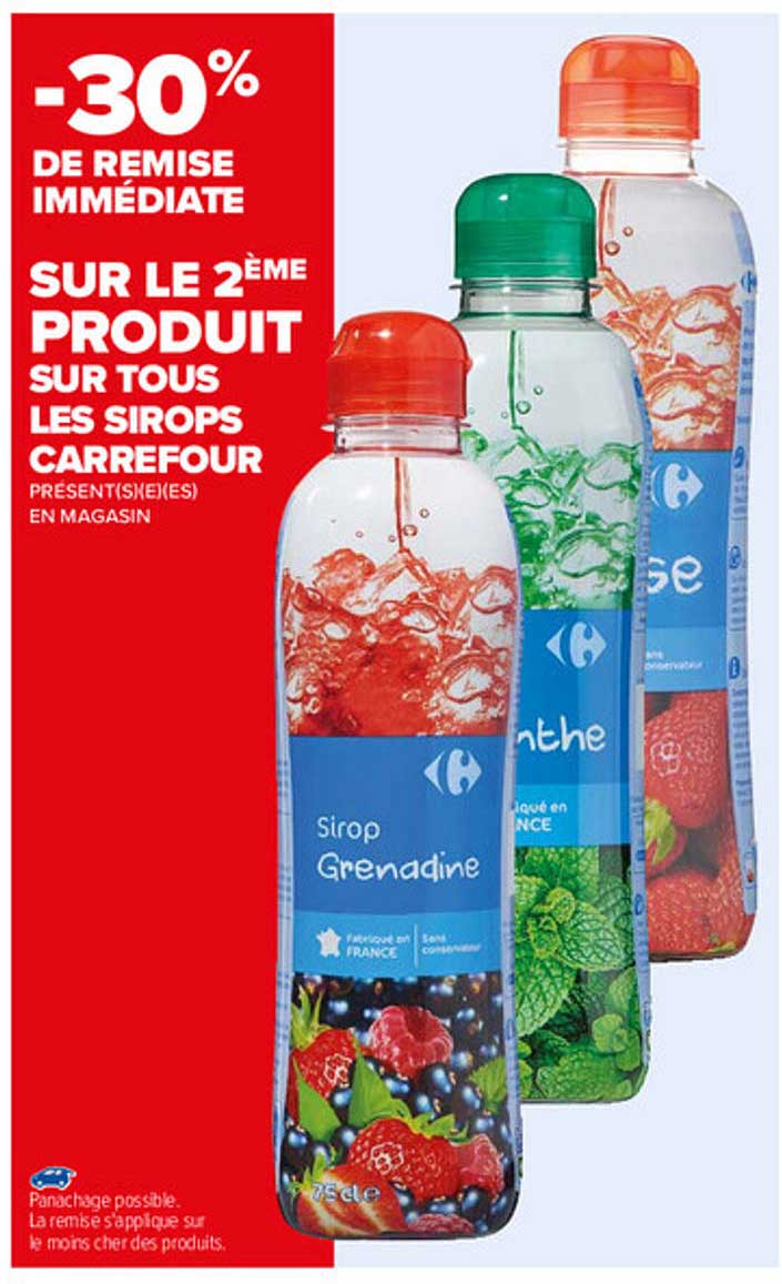 Sur Le 2 Produit Sur Tous Les Sirops Carrefour