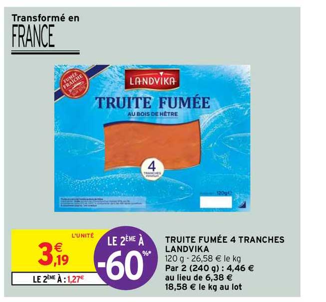 Truite Fumée 4 Tranches Landvika
